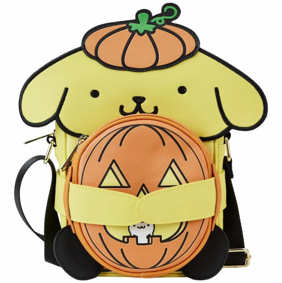 Sanrio - Pompompurin Halloween 7" Faux Leather Crossbuddy Bag