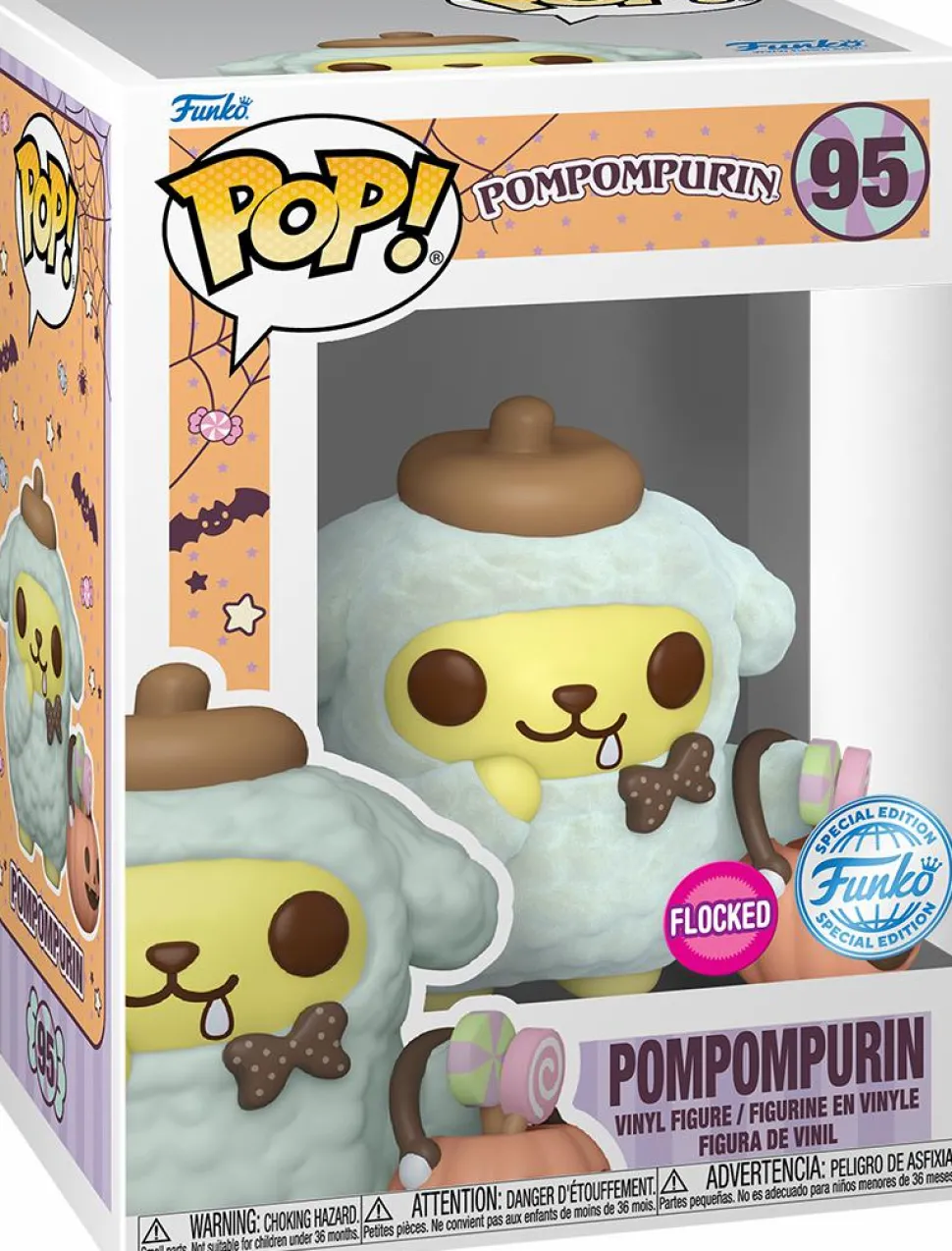 Sanrio - Pompompurin Halloween Flocked Pop! Vinyl Figure