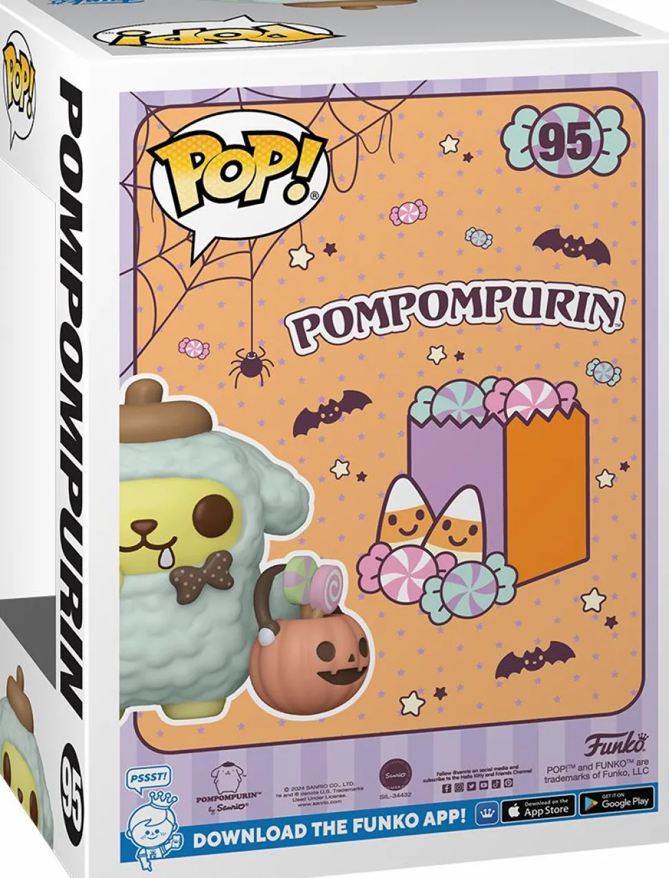 Sanrio - Pompompurin Halloween Flocked Pop! Vinyl Figure