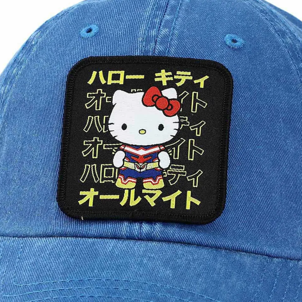 Sanrio x My Hero Academia - Hello Kitty Embroidered Patch Pigment Dyed Adjustable Hat