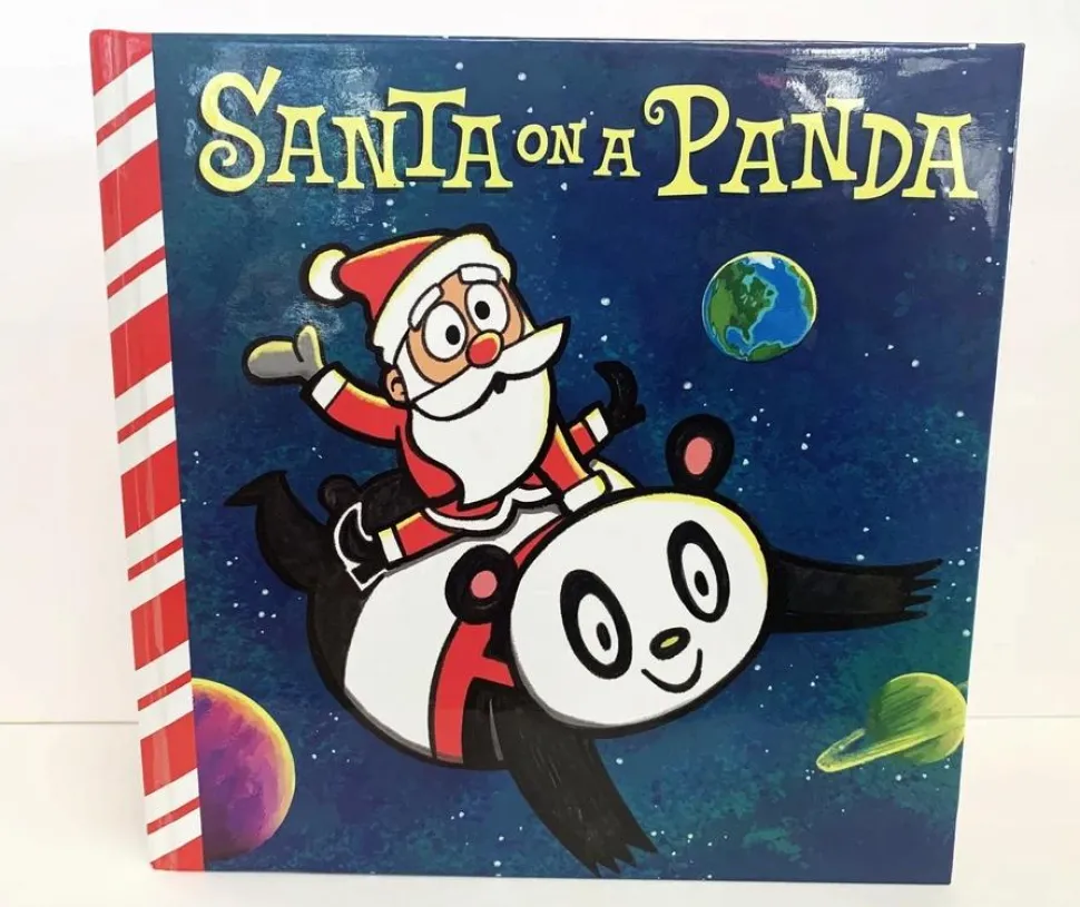 Santa on a Panda - The Original Santa on a Panda! Plush & Hardcover Book Gift Set
