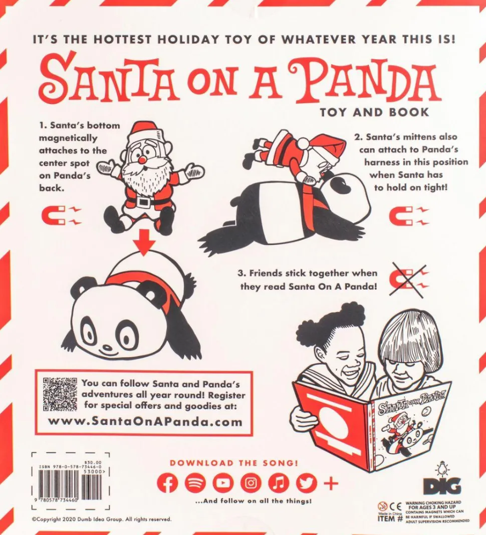 Santa on a Panda - The Original Santa on a Panda! Plush & Hardcover Book Gift Set