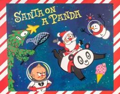 Santa on a Panda - The Original Santa on a Panda! Plush & Hardcover Book Gift Set