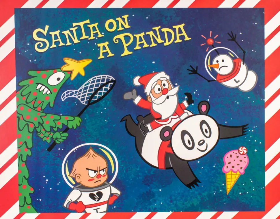 Santa on a Panda - The Original Santa on a Panda! Plush & Hardcover Book Gift Set