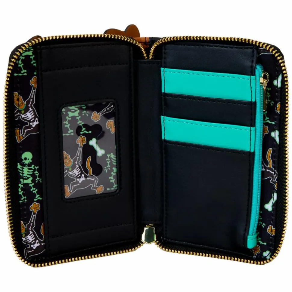 Scooby Doo - Skeleton Cosplay Glow in the Dark 4" Faux Leather Zip-Around Wallet