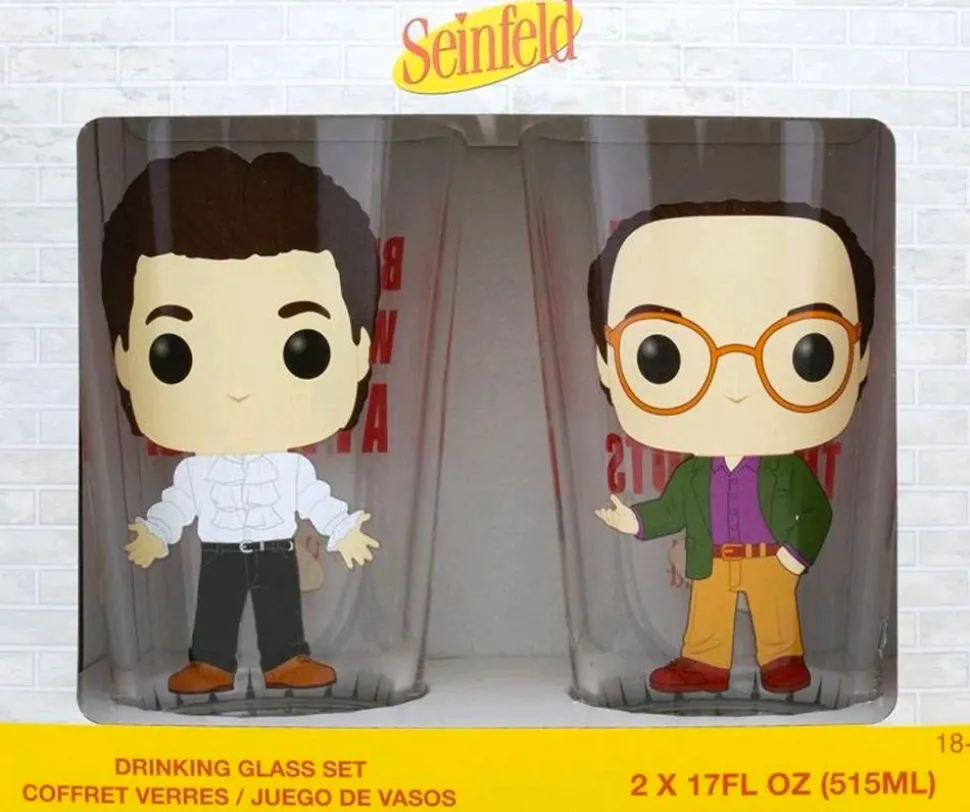 Seinfeld - Jerry & George Drinking Glass Set of 2