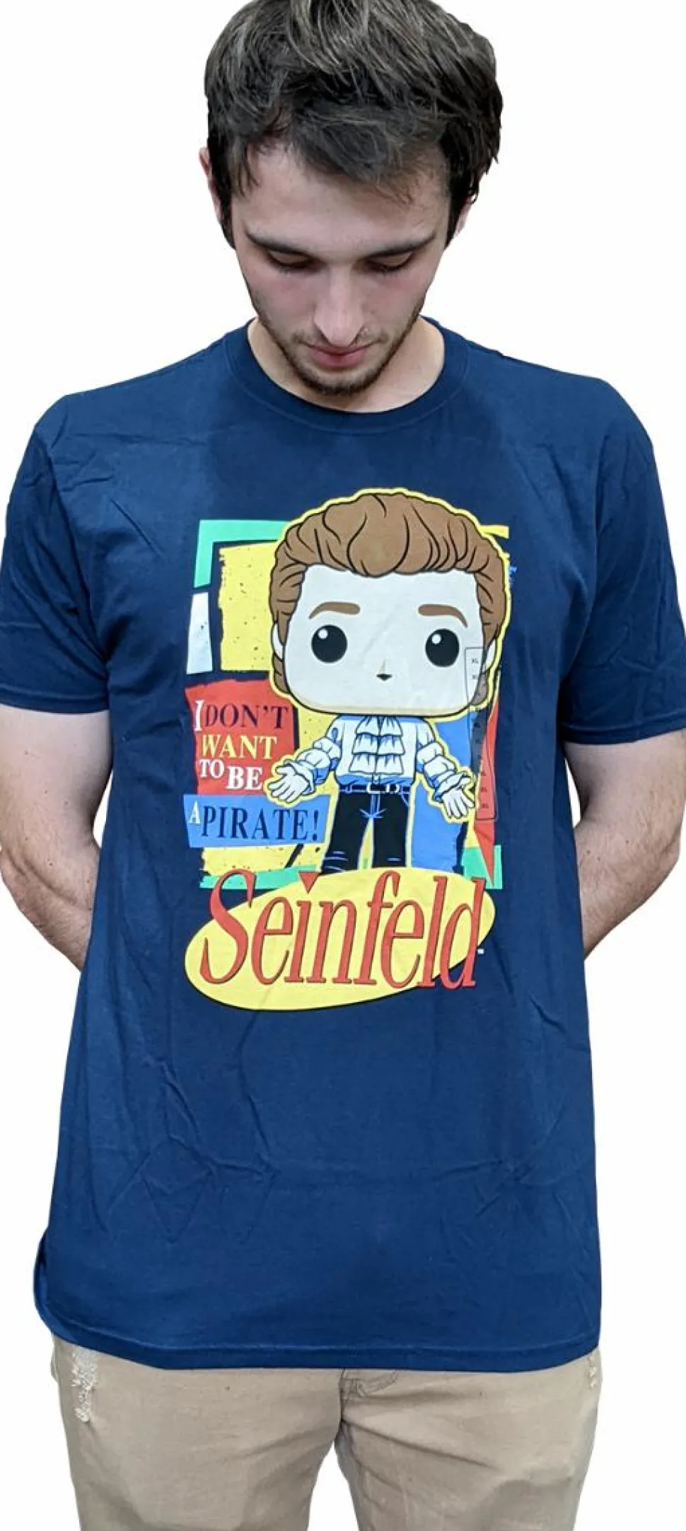 Seinfeld - Jerry I Don’t Want To Be A Pirate Pop! Tees Unisex Navy Blue T-Shirt