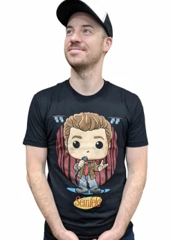 Seinfeld - Jerry Live from NY Pop! Tees Unisex Black T-Shirt