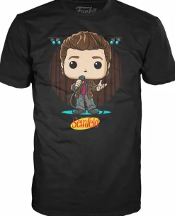 Seinfeld - Jerry Live from NY Pop! Tees Unisex Black T-Shirt
