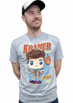 Seinfeld - Kramer These Pretzels Are Making Me Thirsty Pop! Tees Unisex Grey T-Shirt
