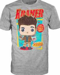 Seinfeld - Kramer These Pretzels Are Making Me Thirsty Pop! Tees Unisex Grey T-Shirt