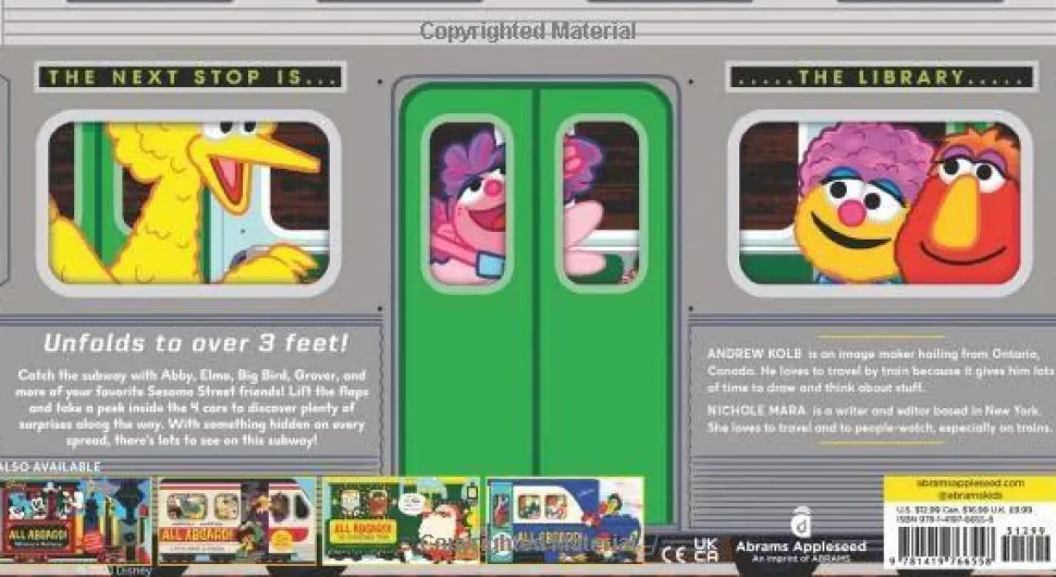 Sesame Street - All Aboard! The Sesame Street Subway Extend-A-Book Hardcover Book