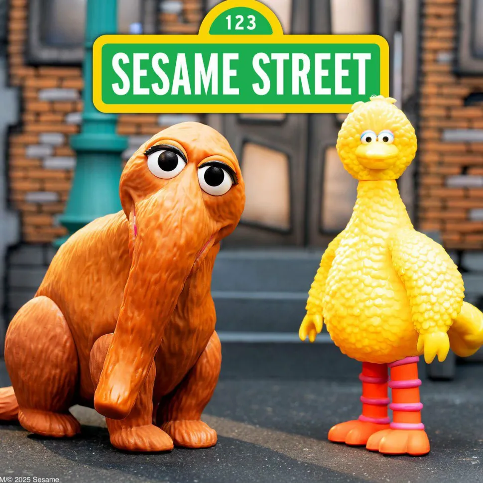 Sesame Street - Big Bird & Mr. Snuffleupagus ReAction 3.75" Action Figure 2-Pack