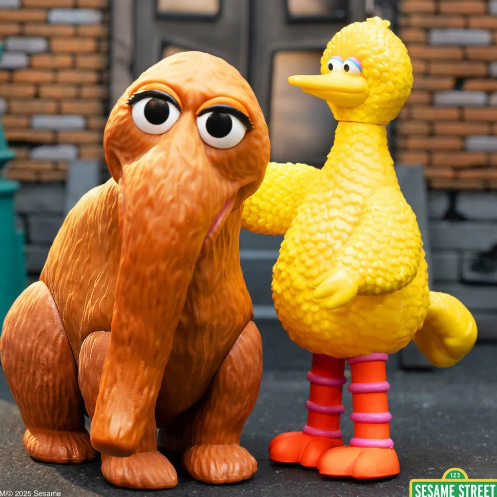 Sesame Street - Big Bird & Mr. Snuffleupagus ReAction 3.75" Action Figure 2-Pack