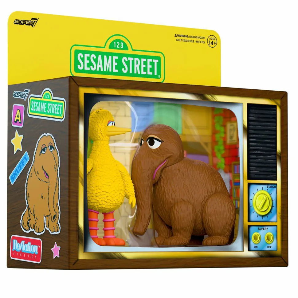 Sesame Street - Big Bird & Mr. Snuffleupagus ReAction 3.75" Action Figure 2-Pack