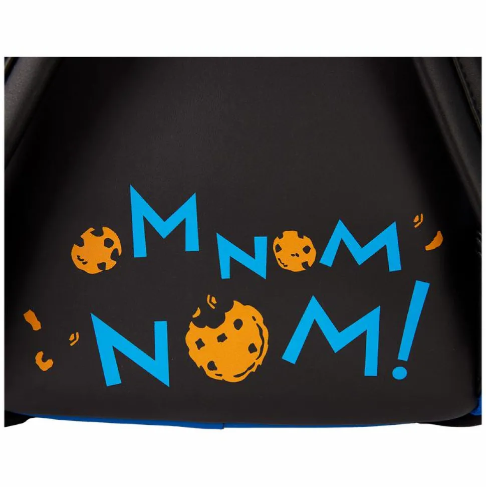 Sesame Street - Cookie Monster Plush 10" Faux Leather Mini Backpack with Coin Purse
