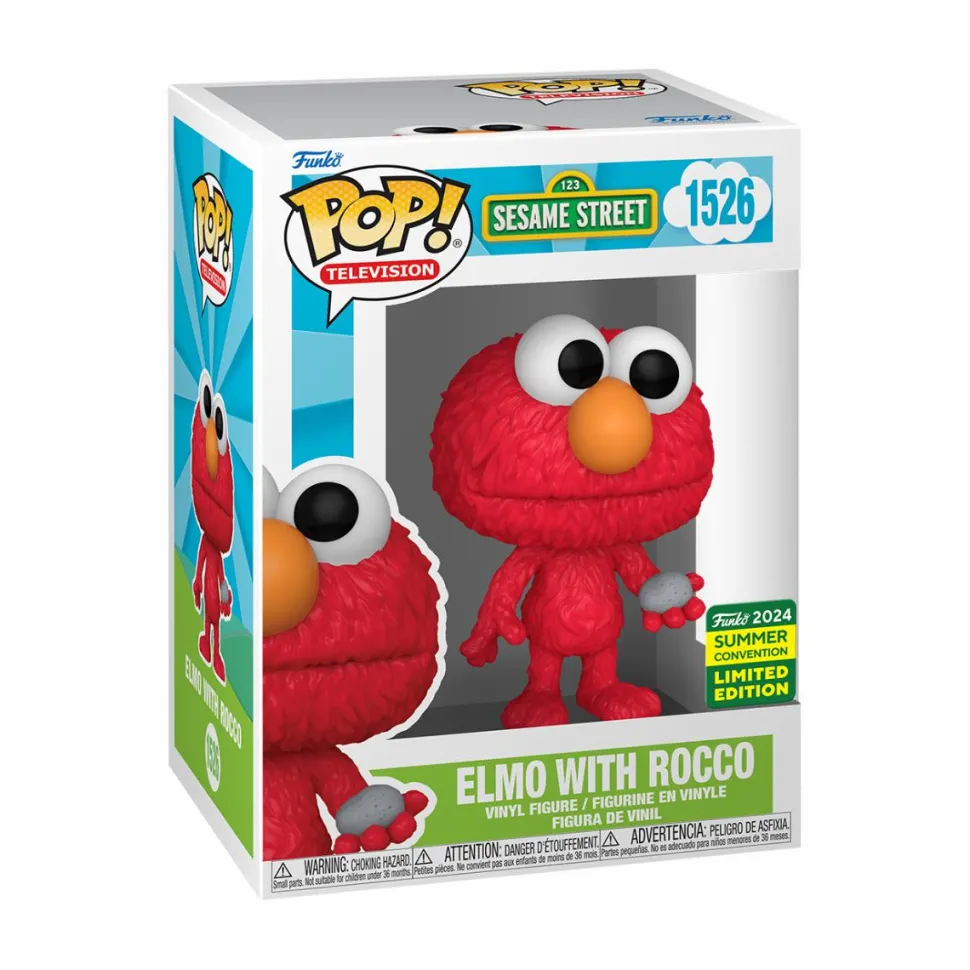 Sesame Street - Elmo with Rocco Pop! Vinyl Figure (2024 Summer Convention Exclusive) (Popcultcha Exclusive)