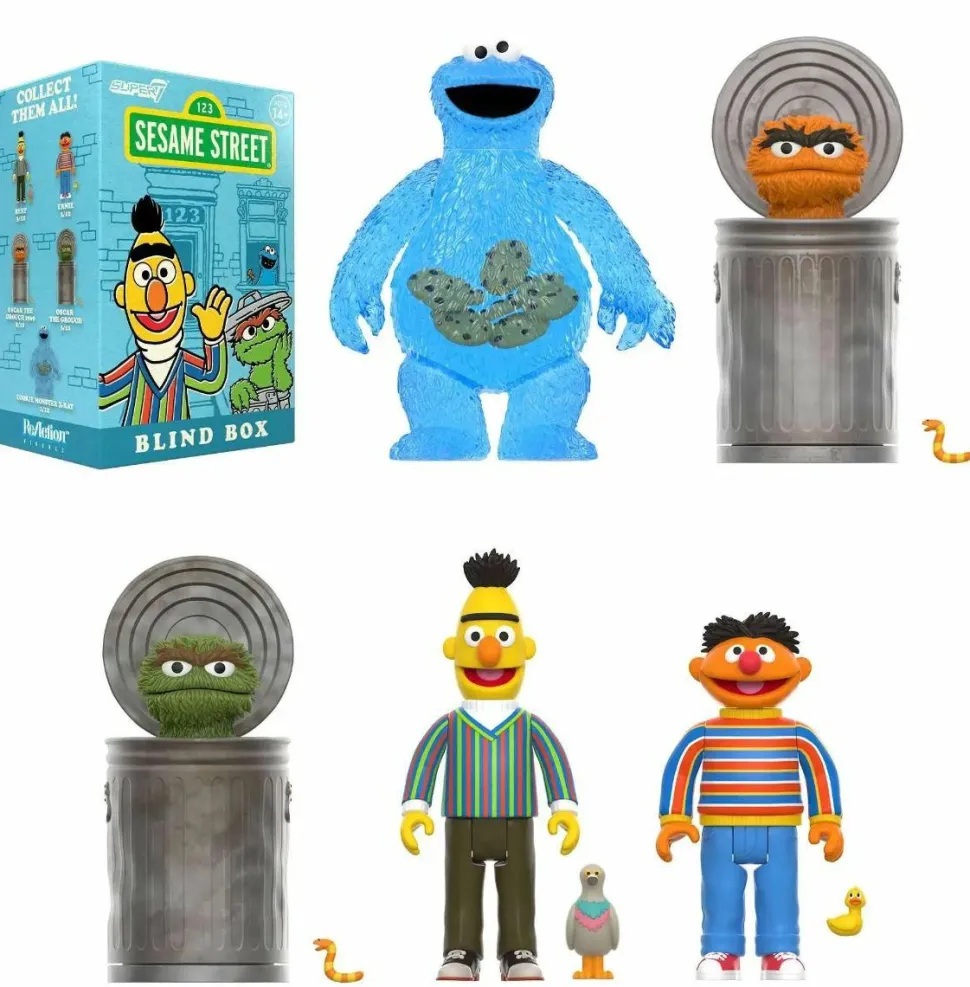 Sesame Street - Wave 01 Blind Box ReAction 3.75" Action Figure (Display of 12)