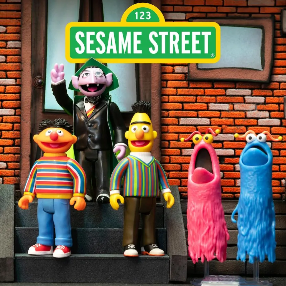 Sesame Street - Wave 1 ReAction 3.75" Action Figure Bundle (Set of 4)