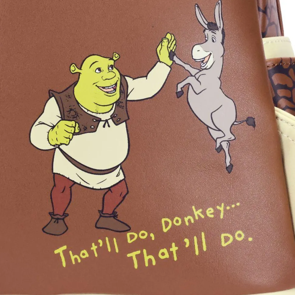 Shrek - Shrek & Donkey Cosplay 10" Faux Leather Mini Backpack