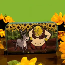 Shrek - Shrek & Donkey Sunflower Field 4" Faux Leather Zip-Around Wallet