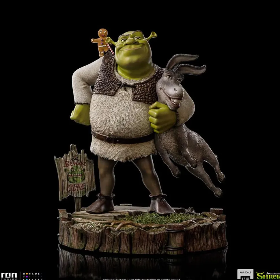 Shrek - Shrek, Donkey & The Gingerbread Man Deluxe 1/10th Scale Statue