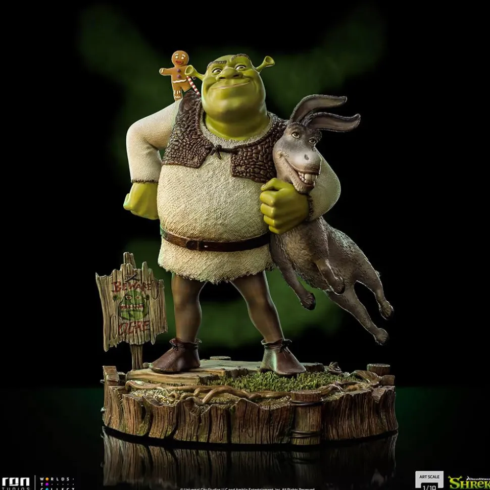 Shrek - Shrek, Donkey & The Gingerbread Man Deluxe 1/10th Scale Statue