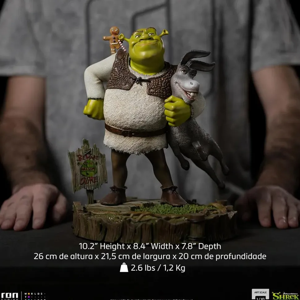Shrek - Shrek, Donkey & The Gingerbread Man Deluxe 1/10th Scale Statue