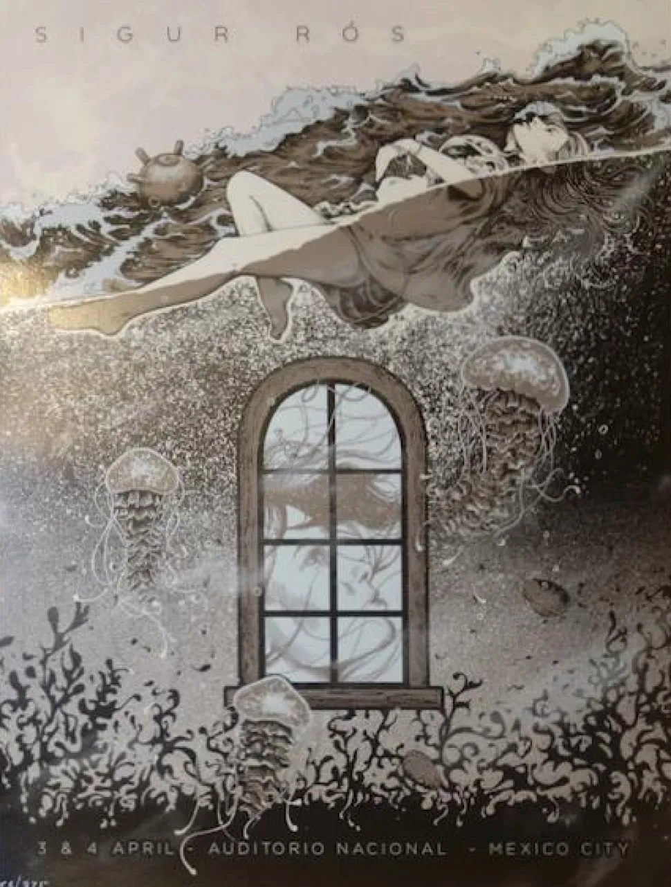 Sigur Ros - Auditorio Nacional Mexico City April 2017 Silkscreen Art Print by Alex Wezta (LE 275)