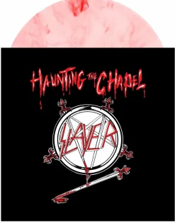 Slayer - Haunting the Chapel EP Vinyl Record (Red/White Marbled Coloured Vinyl)
