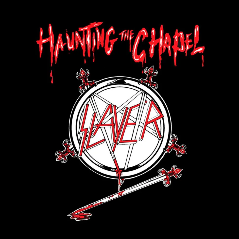 Slayer - Haunting the Chapel EP Vinyl Record (Red/White Marbled Coloured Vinyl)