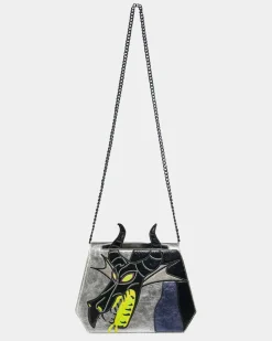 Sleeping Beauty (1959) - Maleficent 9” Faux Leather Crossbody Handbag