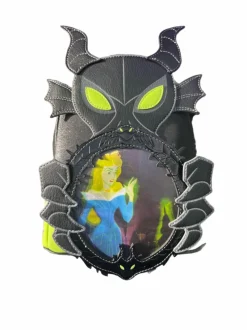 Sleeping Beauty (1959) - Maleficent Dragon Lenticular Glow in the Dark 10” Faux Leather Mini Backpack