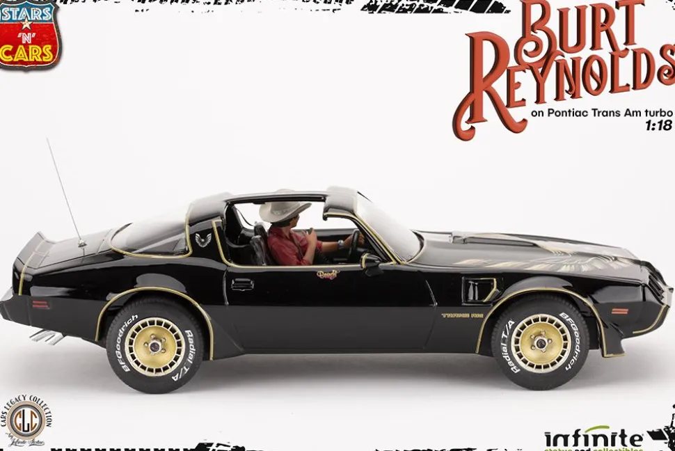 Smokey and the Bandit (1977) - Burt Reynolds as Bo "The Bandit" Darville in Pontiac Firebird Trans Am 1/18th Scale Replica Statue