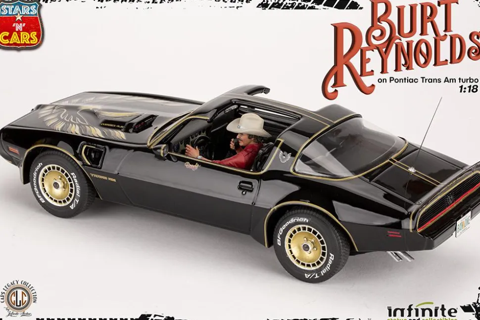 Smokey and the Bandit (1977) - Burt Reynolds as Bo "The Bandit" Darville in Pontiac Firebird Trans Am 1/18th Scale Replica Statue
