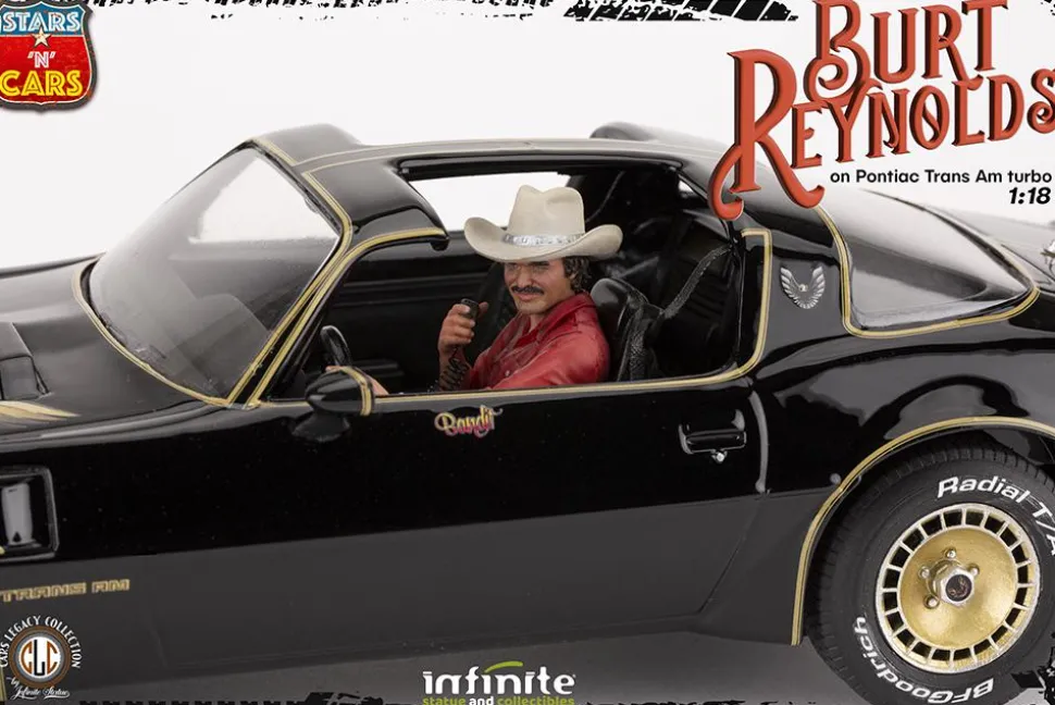 Smokey and the Bandit (1977) - Burt Reynolds as Bo "The Bandit" Darville in Pontiac Firebird Trans Am 1/18th Scale Replica Statue