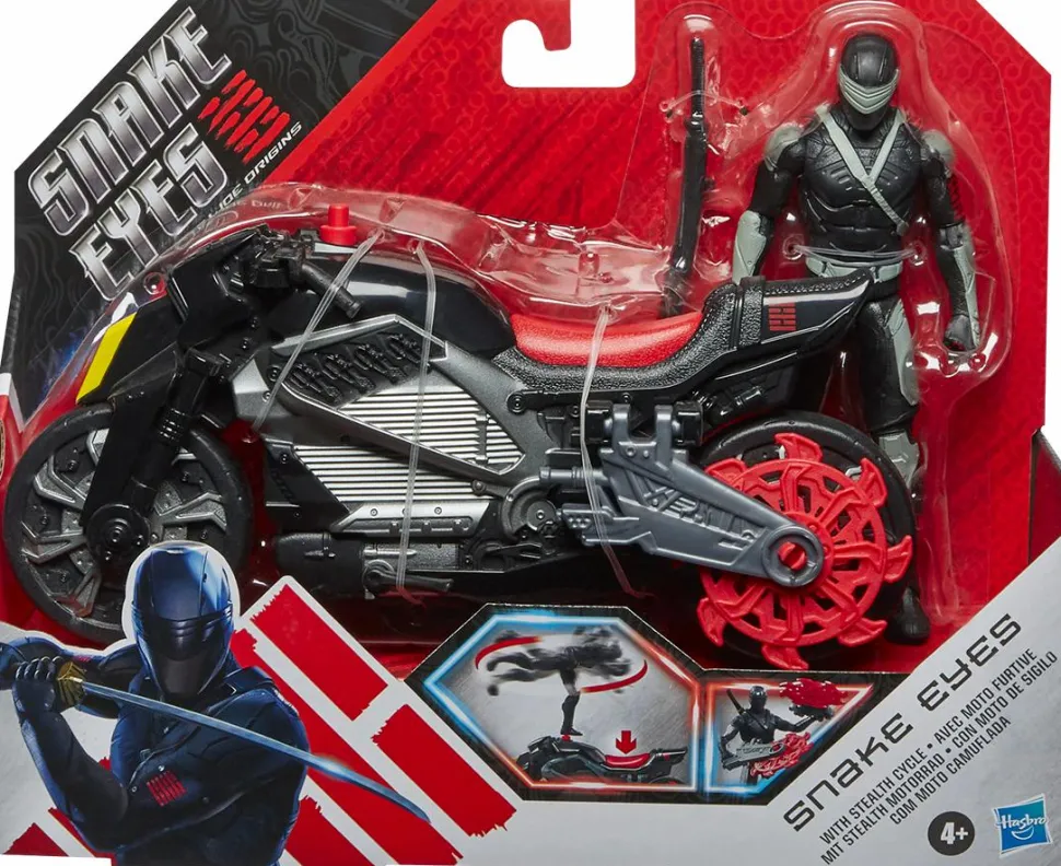 Snake Eyes: G.I. Joe Origins (2021) - Snake Eyes with Stealth Cycle 6” Scale Action Figure Vehicle