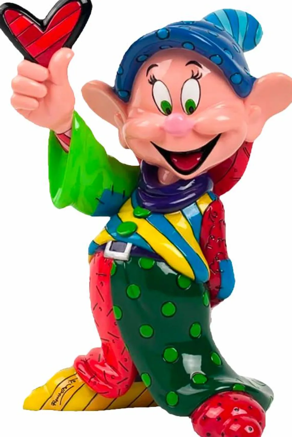 Snow White and The Seven Dwarfs - Dopey 8” Statue by Romero Britto