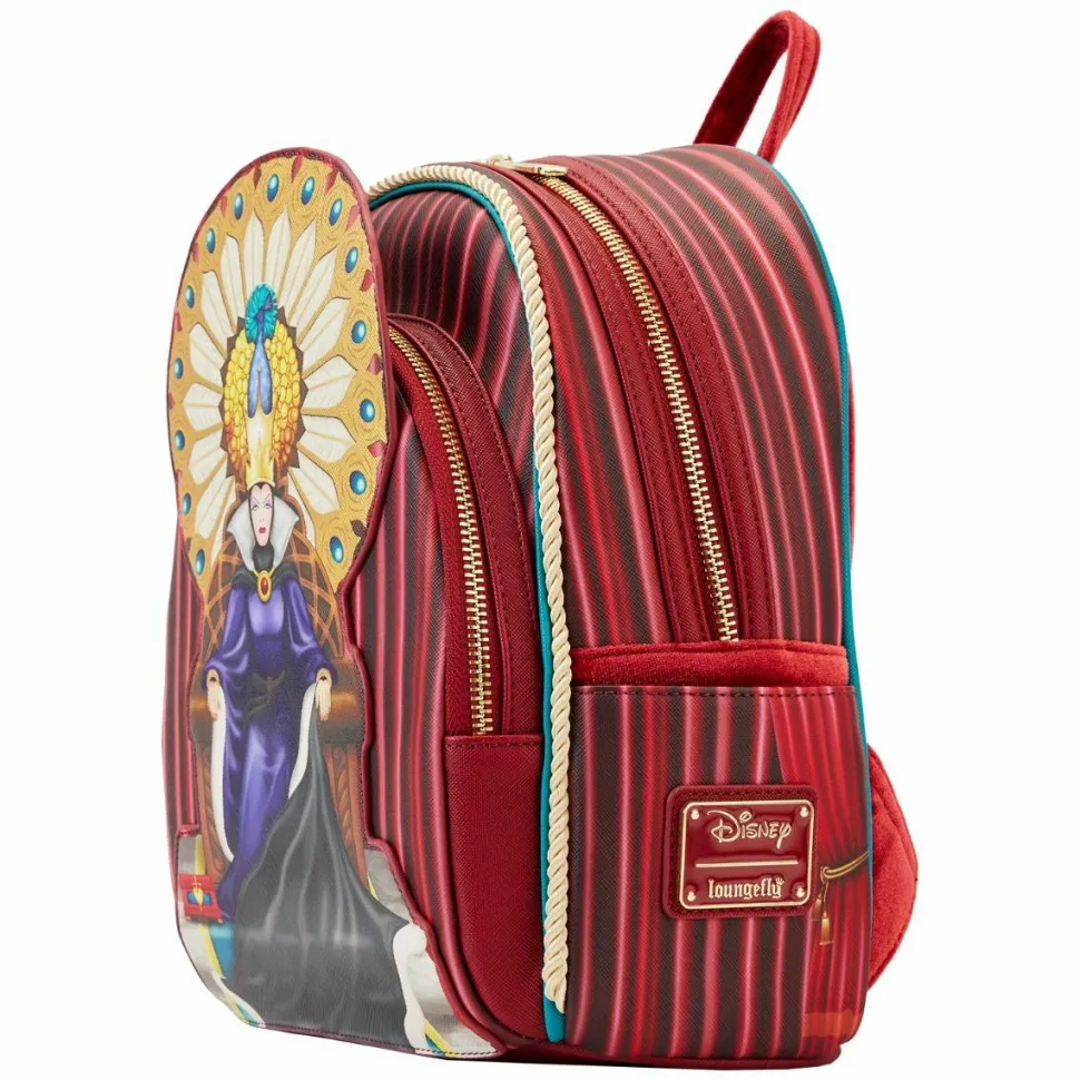 Snow White and the Seven Dwarfs (1937) - Evil Queen Throne 10” Faux Leather Mini Backpack