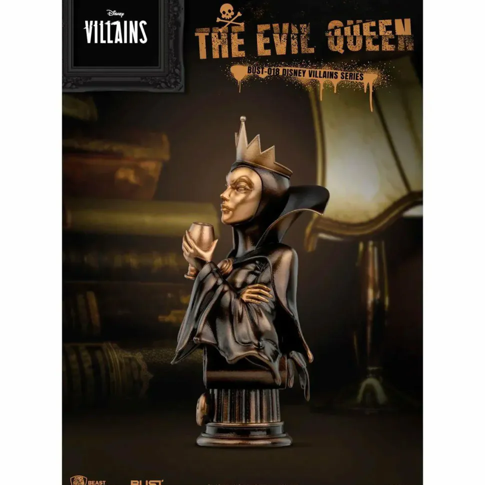 Snow White and the Seven Dwarfs (1937) - The Evil Queen Disney Villains 6" Faux Bronze Bust