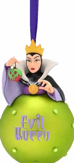 Snow White and the Seven Dwarfs (1937) - Evil Queen Disney Icons & Villains Resin Character on Glass Bauble Ornament