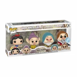 Snow White and the Seven Dwarfs (1937) - Dopey, Sleepy, Doc & Snow White Diamond Glitter Pop! Vinyl Figure 4-Pack