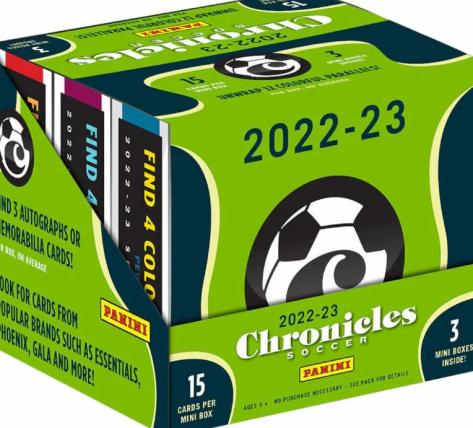 Soccer - 2022/23 Panini Chronicles Soccer Trading Cards Hobby Box (Display of 3)