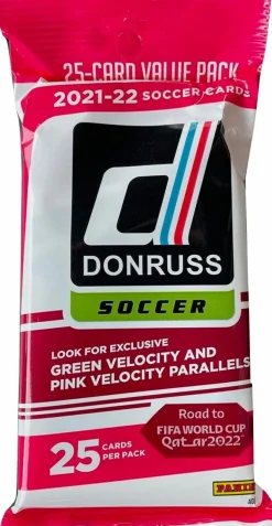 Soccer - 2021/22 Panini Donruss Road to Qatar Soccer Trading Cards Fat Pack (25 Cards)