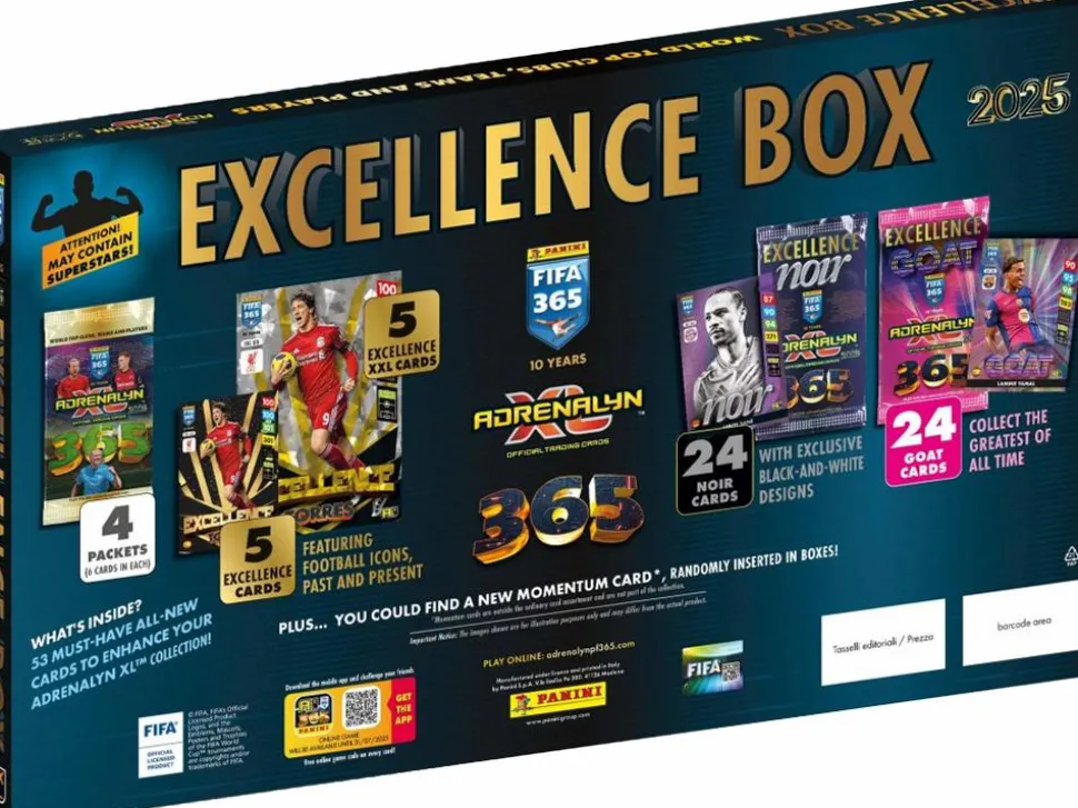 Soccer - 2025 Panini FIFA 365 Adrenalyn XL Soccer Trading Cards Excellence Box Set
