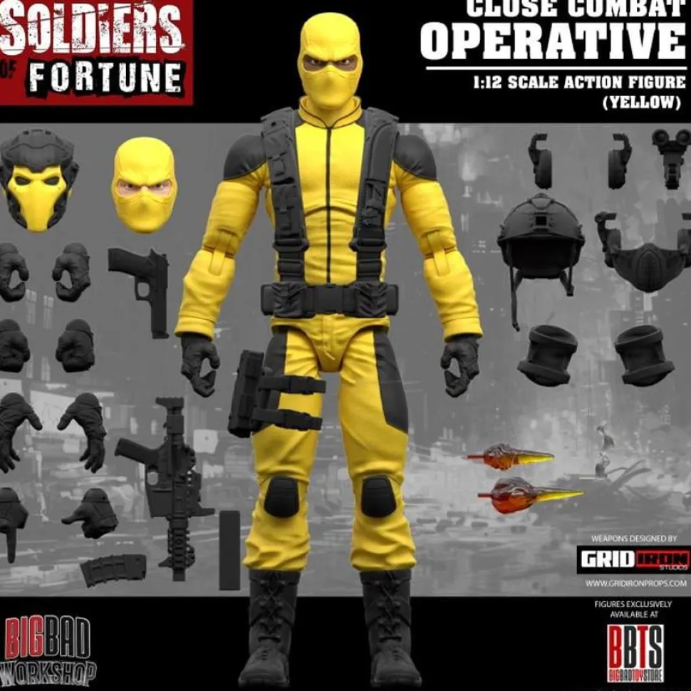 Soldiers of Fortune - Close Combat Operative (Yellow) 1/12th Scale Action Figure