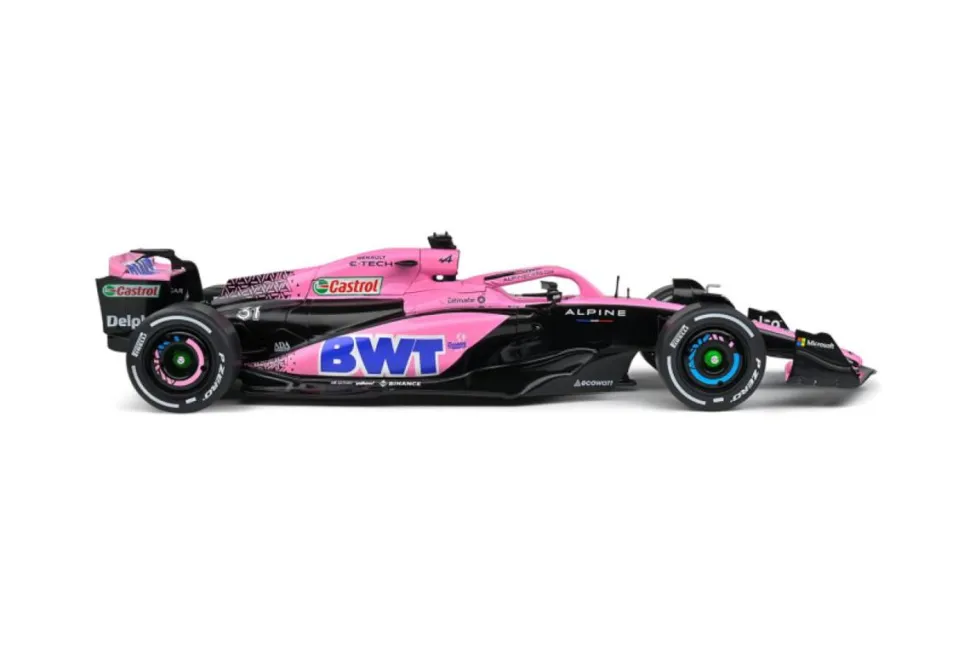 Solido Cars - 2023 Alpine A523 Formula 1 Racing Car (Presentation Version) 1/18th Scale Die-Cast Vehicle Replica