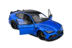 Solido Cars - Anodised Blue 2022 Alfa Romeo Giulia GTA 1/18th Scale Die-Cast Vehicle Replica