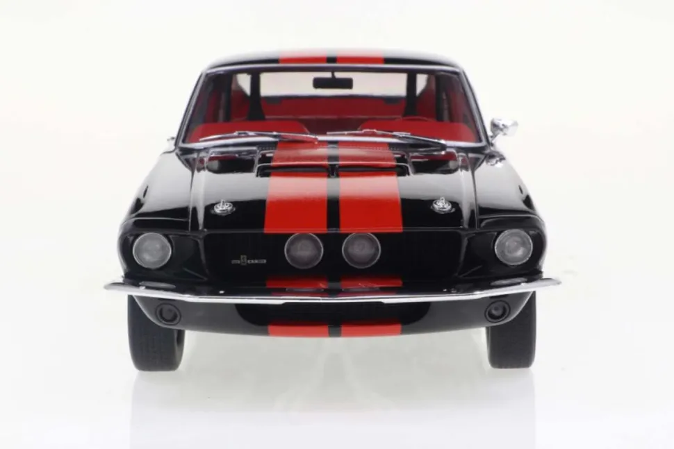 Solido Cars - Black 1967 Shelby GT500 1/18th Scale Die-Cast Vehicle Replica
