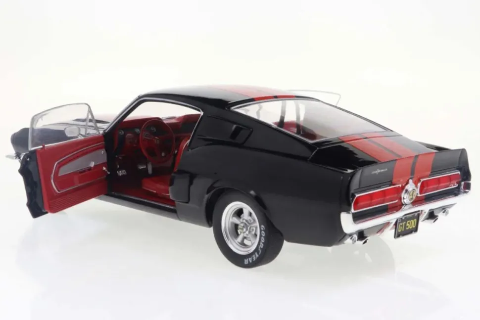 Solido Cars - Black 1967 Shelby GT500 1/18th Scale Die-Cast Vehicle Replica